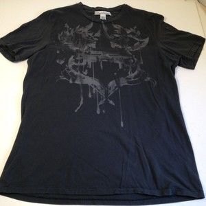 Vintage Original Kenneth Cole New York Designer T-Shirt Cotton Mens Black Size L